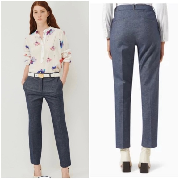 MARELLA Pants - Marella Amedea Trousers Cropped In Navy Size 12